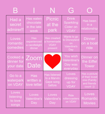 Bingo: Lovely Edition Bingo Card