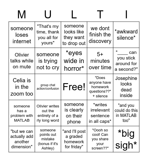 MV Bingo Card