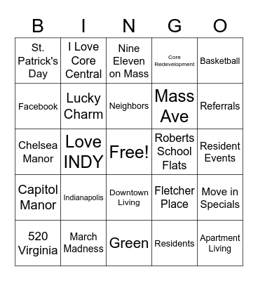 March BINGO Card