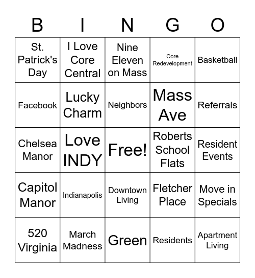 March BINGO Card