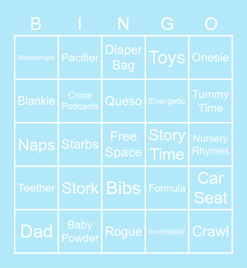 Baby Mullen Bingo! Bingo Card