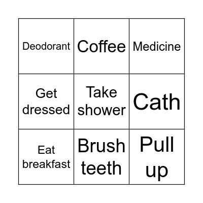 Morning Bingo Card