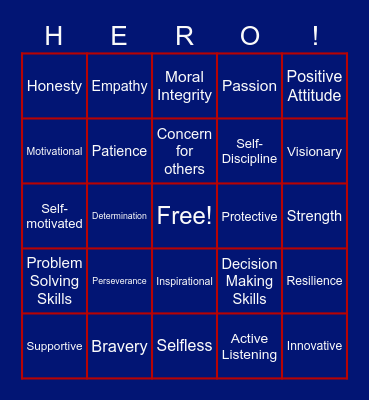 Kindness is our Superpower Bingo Card