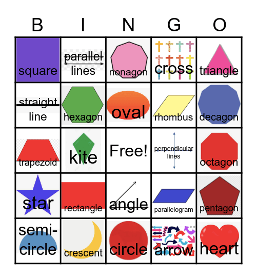 Shapes Bingo Card