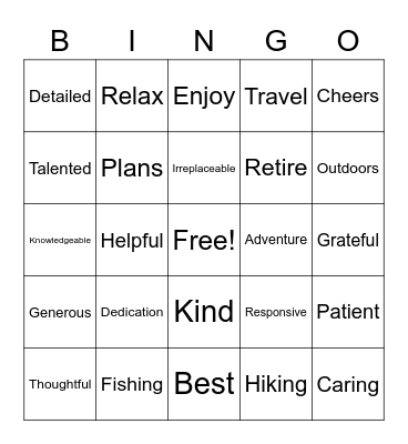 Brian Bingo Card