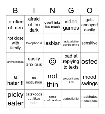 jia’s Bingo Card