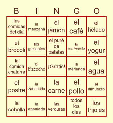 Loteria! 2 Bingo Card