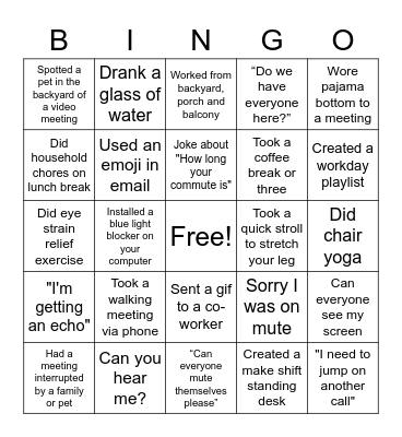 Virtual Bingo Card
