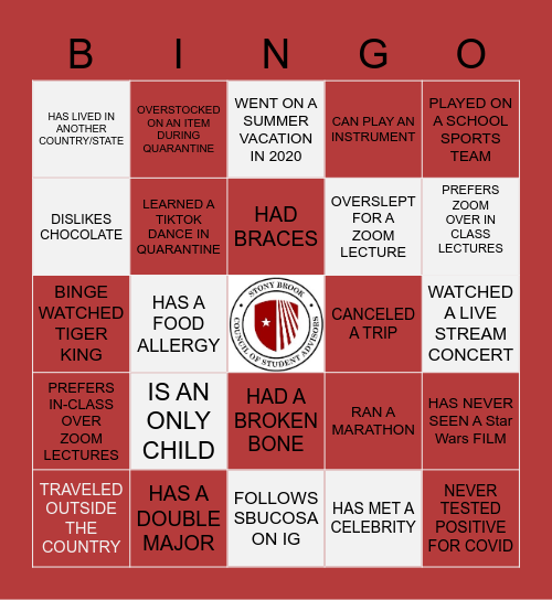 COSA MIXER BINGO Card