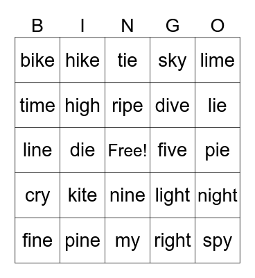 I SOUND Bingo Card