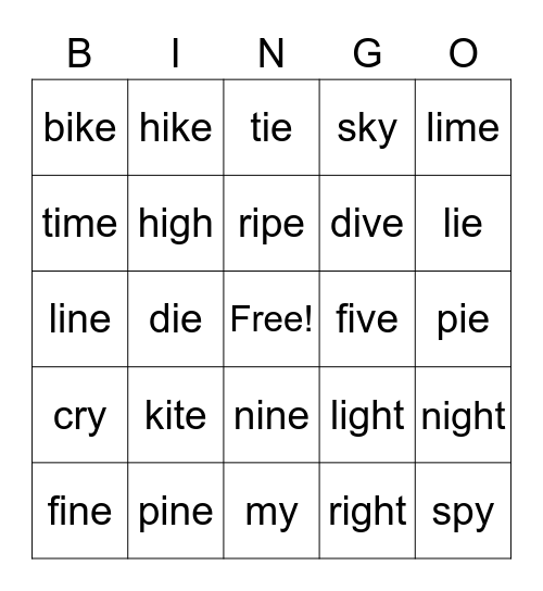 I SOUND Bingo Card