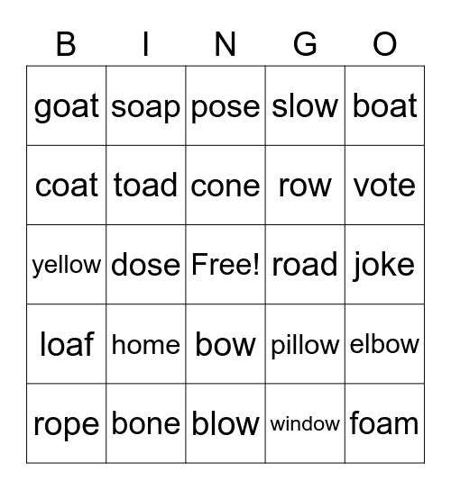 O SOUND Bingo Card