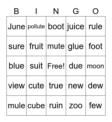 U &WU SOUND Bingo Card