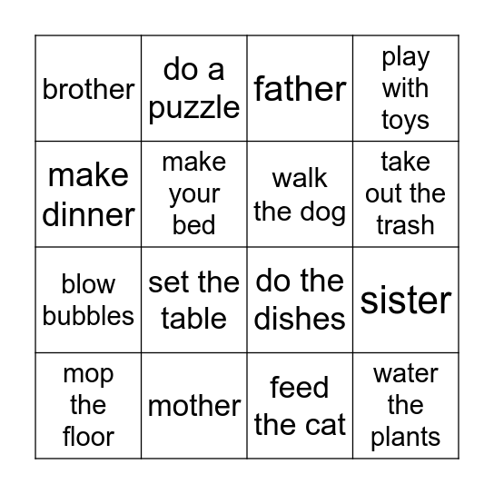 TH2A Unit 1 Bingo Card