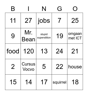Opstap Talen: onderdompeling Bingo Card