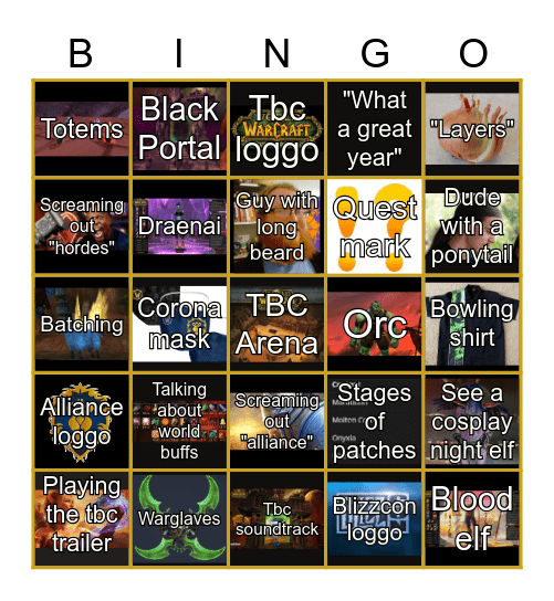 SP's Bingo of Blizzcon Bingo Card