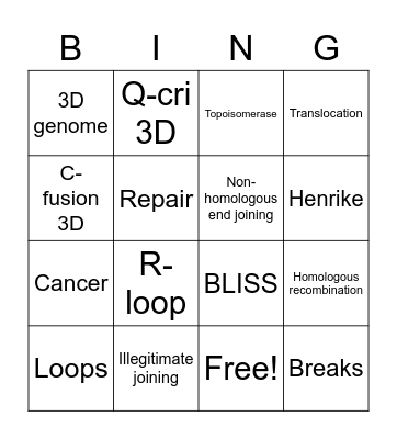 VRs FLTS Bingo Card