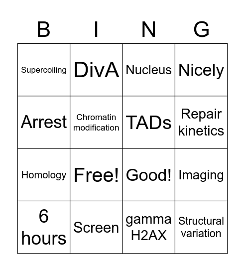 VRs FLTS Bingo Card