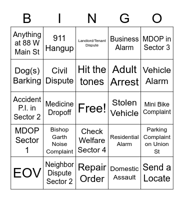 Dispatcher Appreciation Week Bingo Card