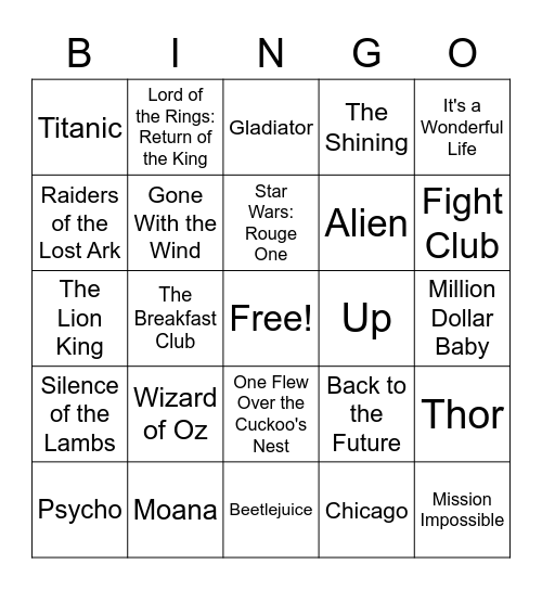 eDiscovery Movie Bingo Round 1 Bingo Card