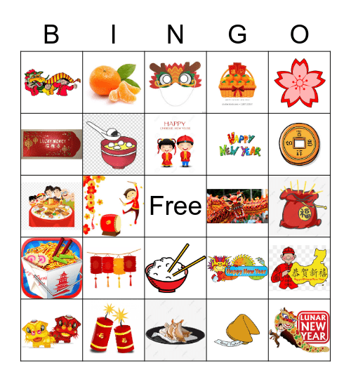 Chinese New Year Bingo Card