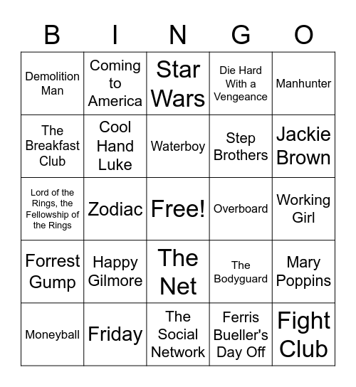 eDiscovery Movie Bingo Round 2 Bingo Card