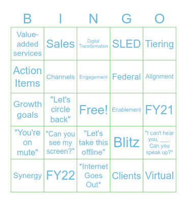 FY22 Kickoff Bingo Card Bingo Card