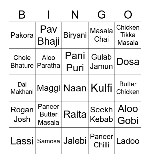 SACC bingo night Bingo Card