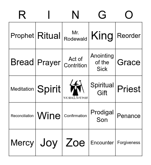 🧙‍♂️💍🧝‍♀️ LORD OF THE 🧙‍♂️💍🧝‍♀️ Bingo Card