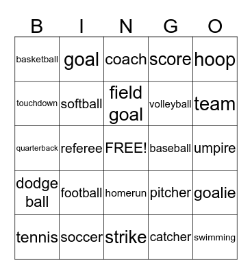 Take Me Out to the Ball Game! Bingo Card