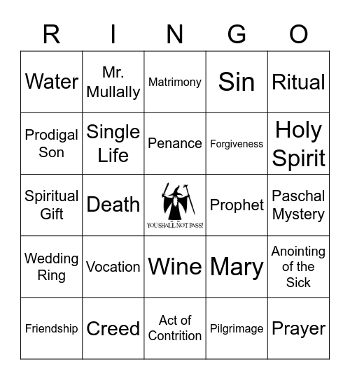 🧙‍♂️💍🧝‍♀️ LORD OF THE 🧙‍♂️💍🧝‍♀️ Bingo Card