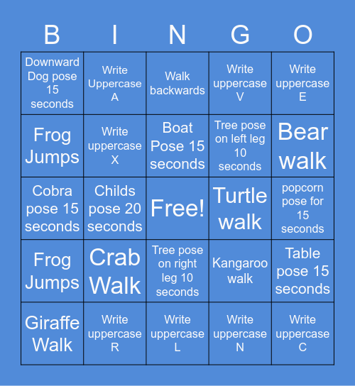 Alex Bingo Card