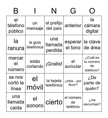 Technology Vocab Part 2 Bingo Card