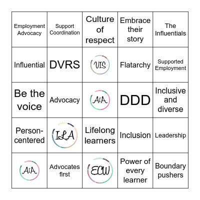 AIA Orientation Bingo Card