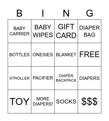 BABY TAYLOR Bingo Card