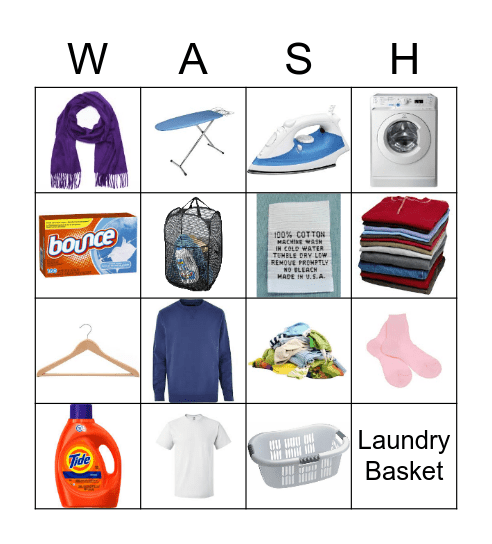 Laundry BINGO Card