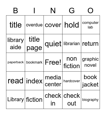 Library bingo Card