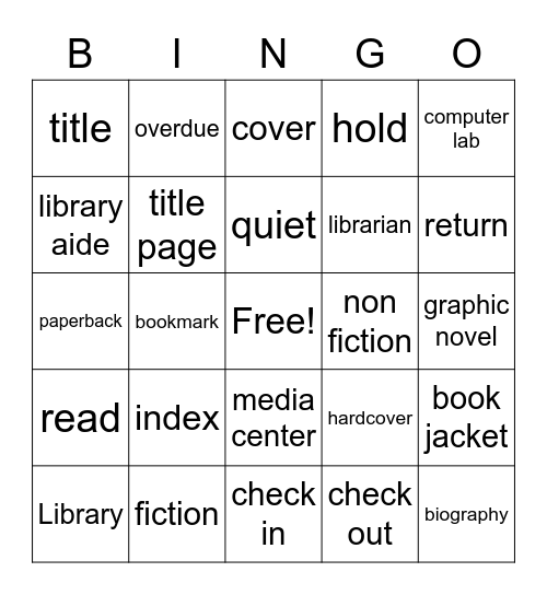 Library bingo Card