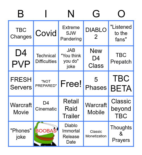 BLIZZCON BINGO Card