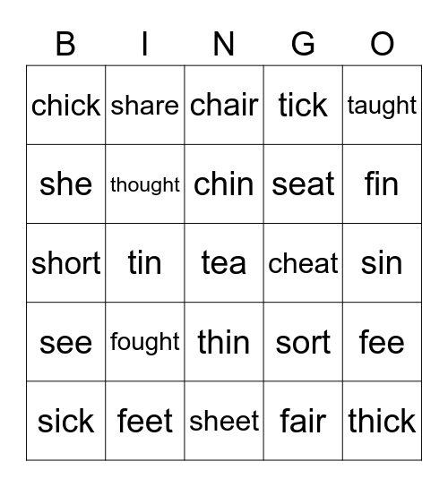 Sound awareness Bingo Card