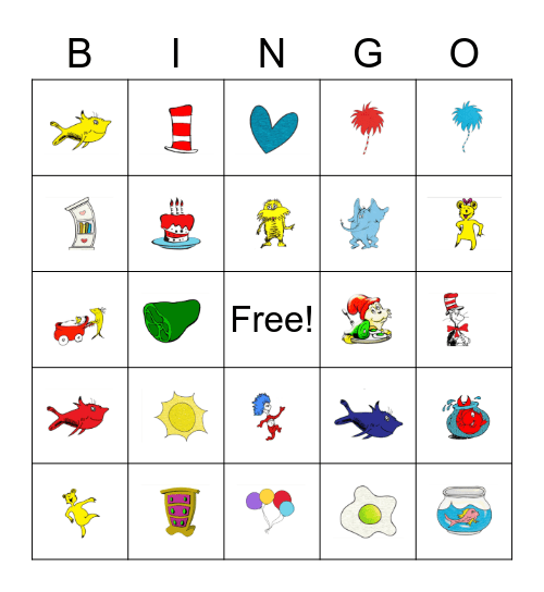 Dr. Seuss Bingo Card