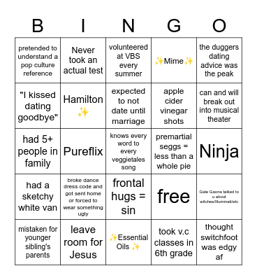 ACHEV Bingo Card