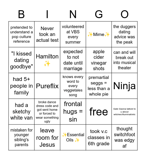 ACHEV Bingo Card