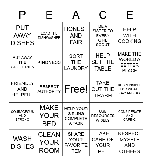 BINGO Card