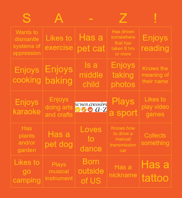 Getting to Know the Team Bingo Card