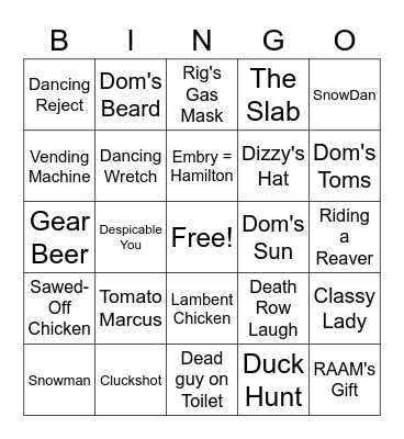 Easter Egg Trivia Bingo Card