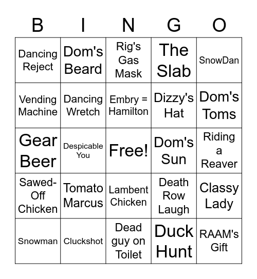 Easter Egg Trivia Bingo Card