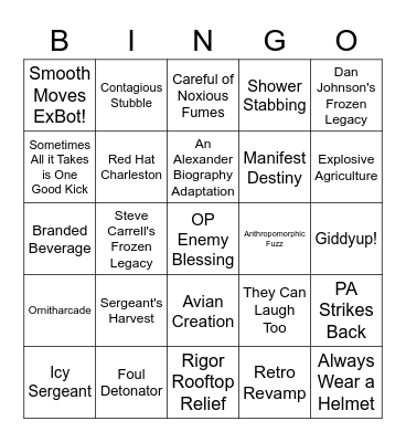 Trivia Bingo Card