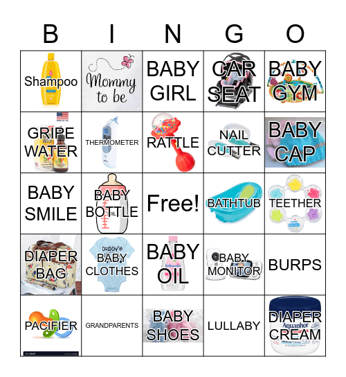 BABY SHOWER  Bingo Card