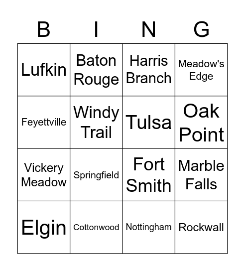 These are Bingo Card